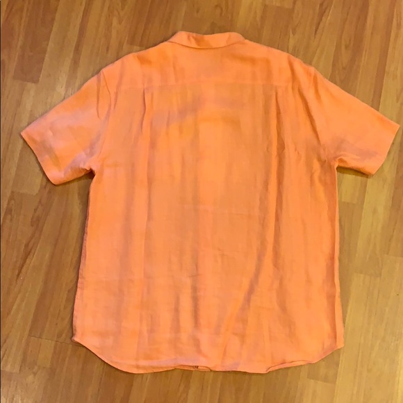 100% linen single pocket button down shirt - Picture 4 of 4